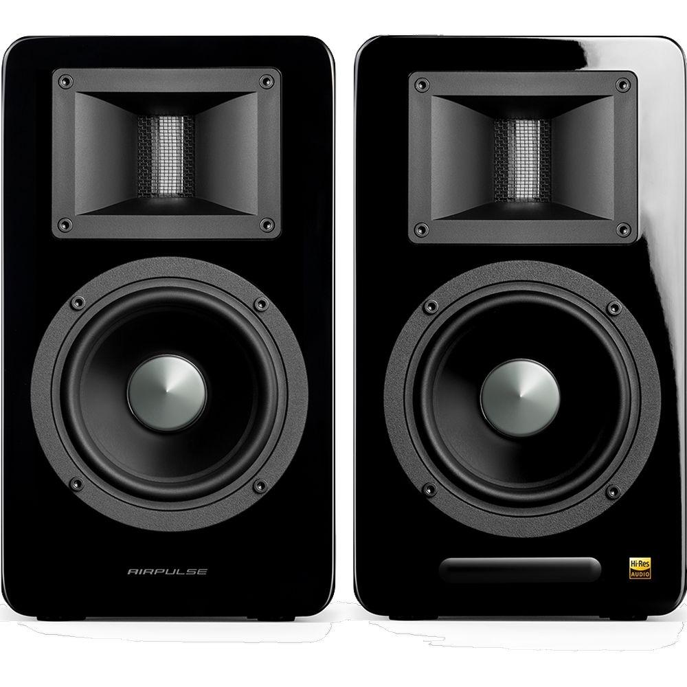 Airpulse A100 100W Active Bookshelf Speakers with Bluetooth (Pair) - K&B Audio