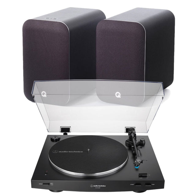 Audio-Technica LP3XBT Automatic Turntable + Q Acoustics M20 Active Bluetooth Speakers - K&B Audio