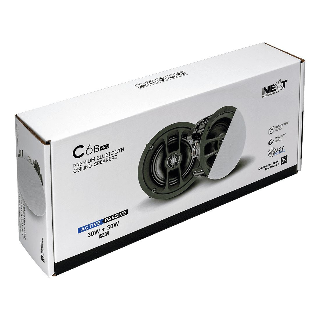 NEXT C6B 6.5" Premium Bluetooth Ceiling Speakers - 5.0 aptX (Pair) - K&B Audio