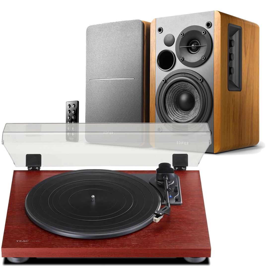 Teac TN-180BT Bluetooth Turntable + Edifier R1280DB Active Bluetooth Speakers - K&B Audio