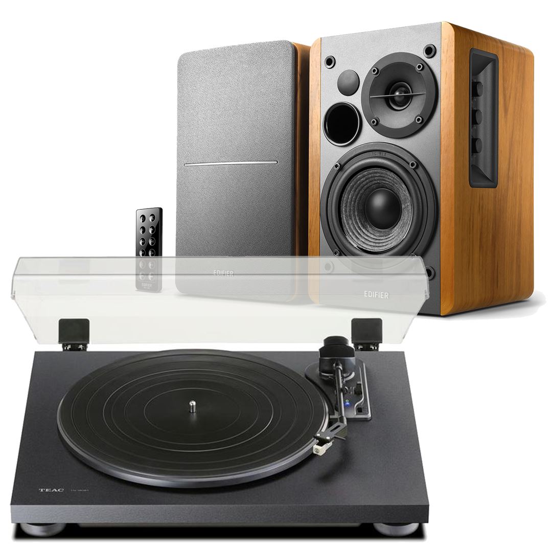 Teac TN-180BT Bluetooth Turntable + Edifier R1280DB Active Bluetooth Speakers - K&B Audio