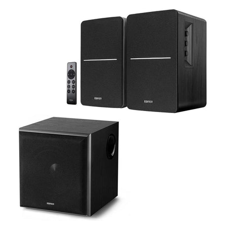 Edifier R1280DBs Active Bookshelf Speakers with Bluetooth 5.0 & 8" Active Subwoofer - K&B Audio