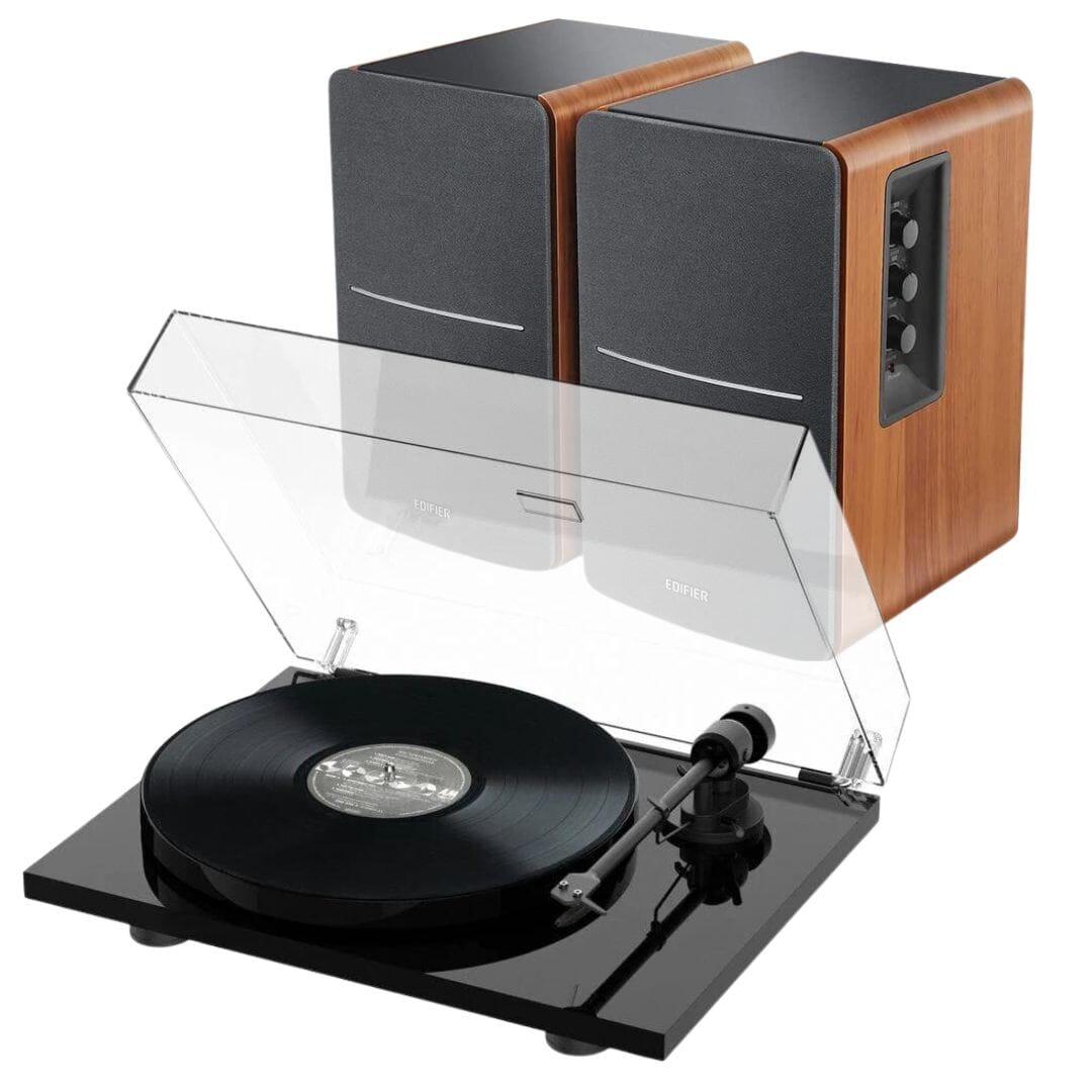 Pro-ject E1 Phono Turntable + Edifier R1280DBs Active Bluetooth Speakers - K&B Audio