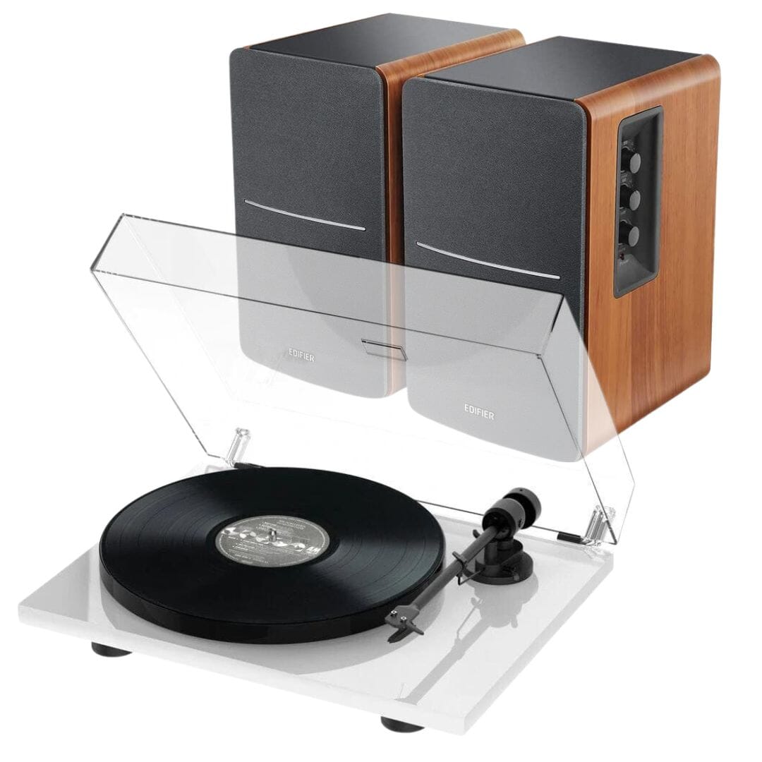 Pro-ject E1 Phono Turntable + Edifier R1280DBs Active Bluetooth Speakers - K&B Audio