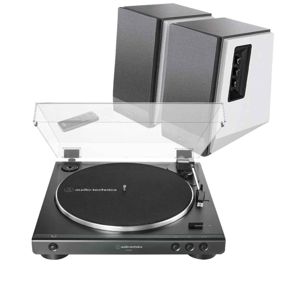 Audio-Technica LP60X Turntable + Edifier R1700BT Active Bluetooth Speakers - K&B Audio