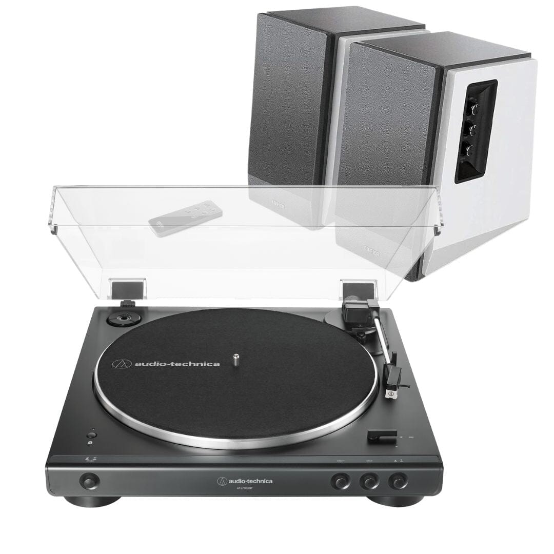 Audio-Technica LP60X Turntable + Edifier R1700BT Active Bluetooth Speakers - K&B Audio