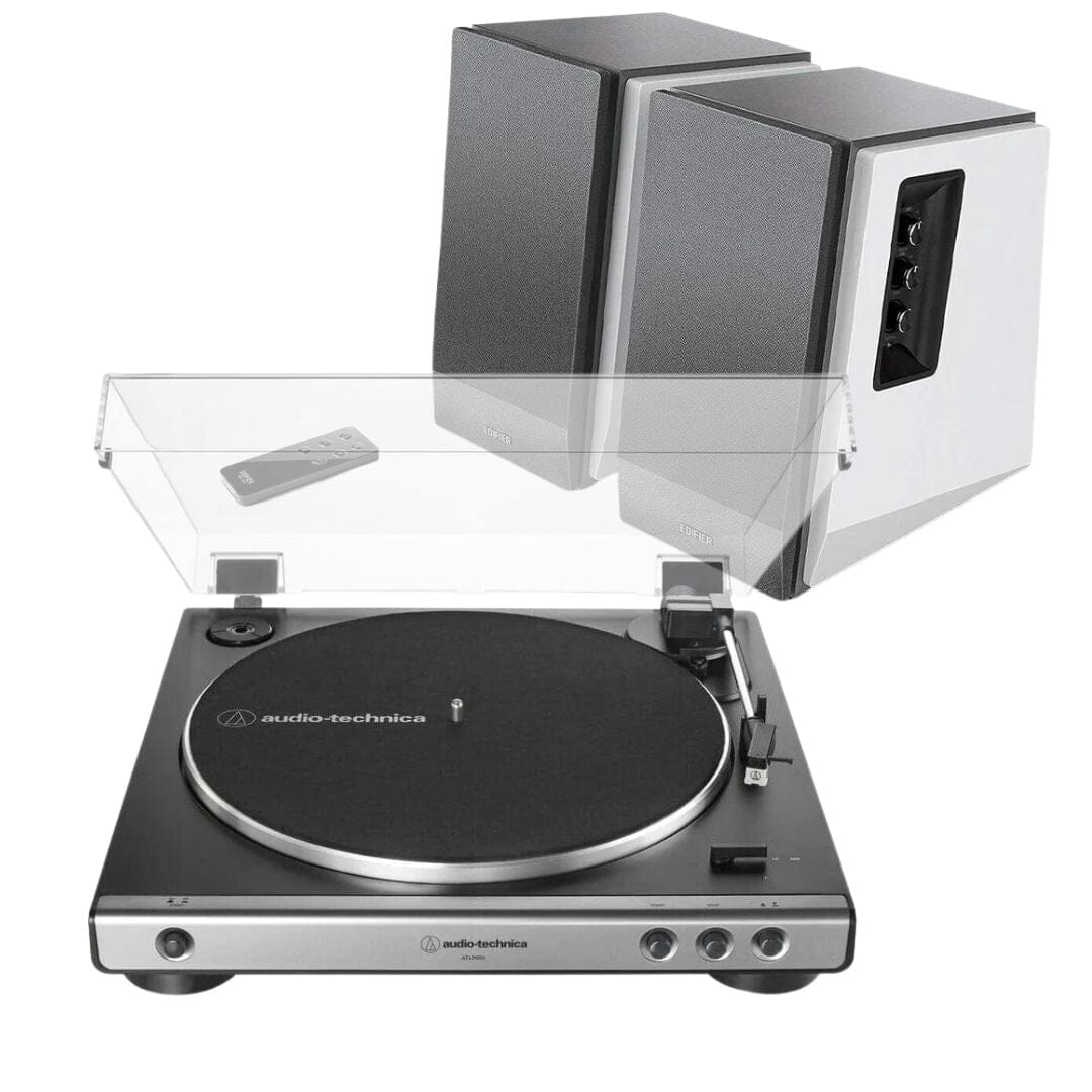 Audio-Technica LP60X Turntable + Edifier R1700BT Active Bluetooth Speakers - K&B Audio