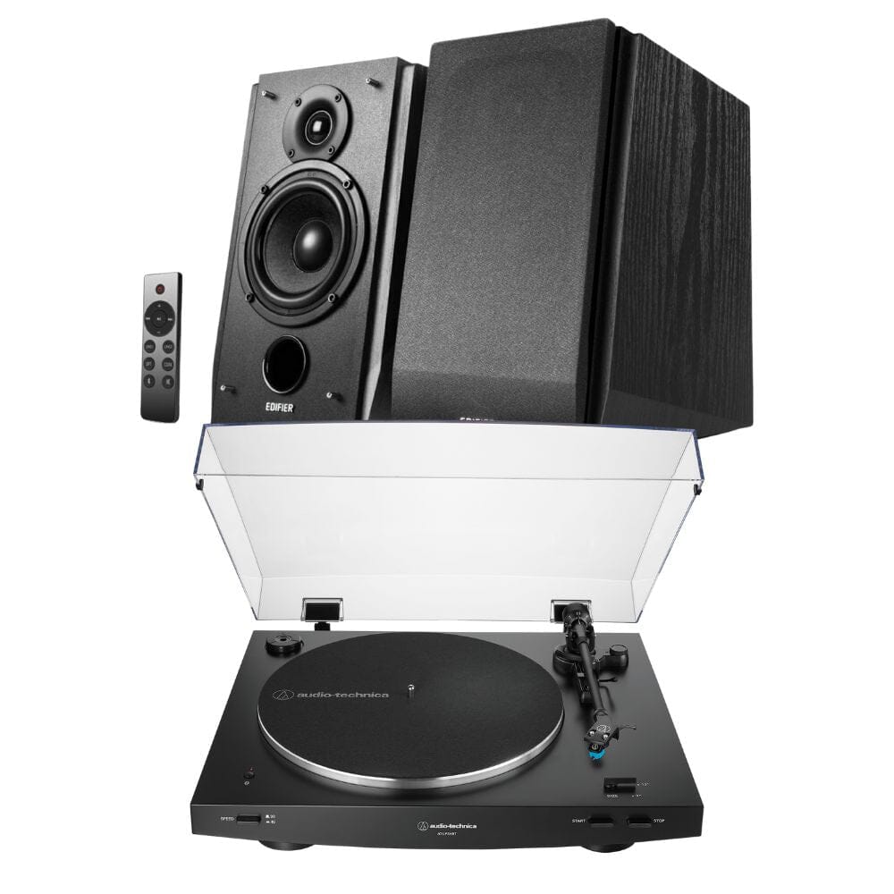 Audio-Technica LP3XBT Bluetooth Turntable + Edifier R1855DB Active Bluetooth Speakers - K&B Audio