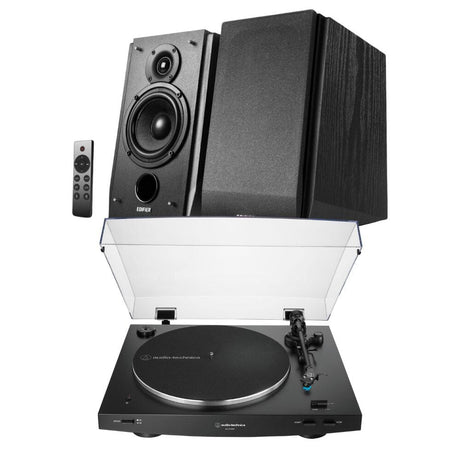 Edifier R1855DB + Audio-Technica LP3XBT Bluetooth Turntable with Speakers - K&B Audio