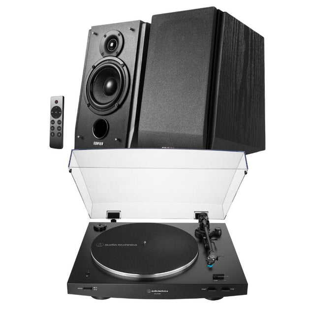 Audio-Technica LP3XBT Bluetooth Turntable + Edifier R1855DB Active Bluetooth Speakers - K&B Audio