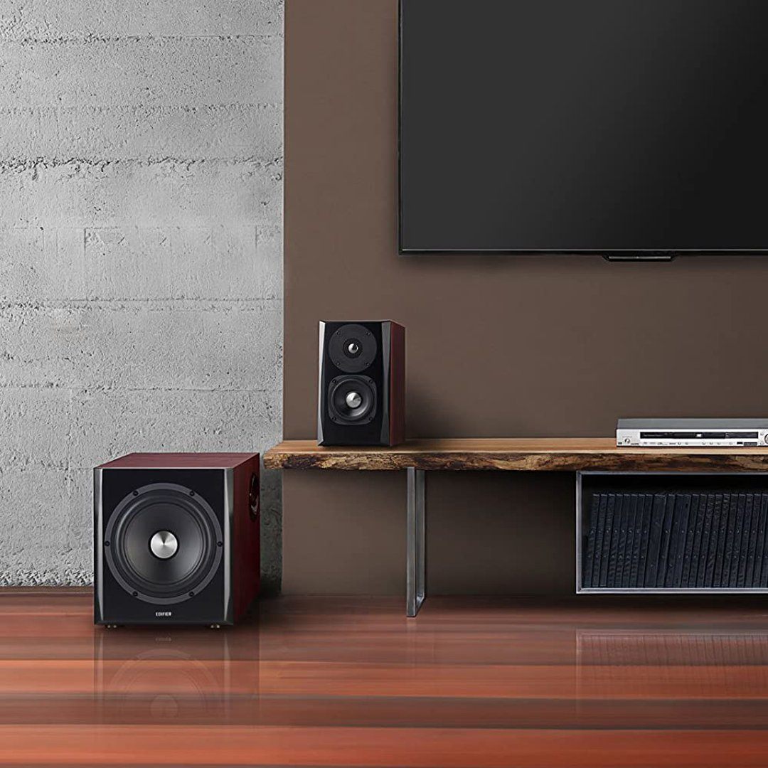 Edifier S360DB 2.1 Active Bookshelf Speakers with Bluetooth & Wireless Subwoofer - K&B Audio