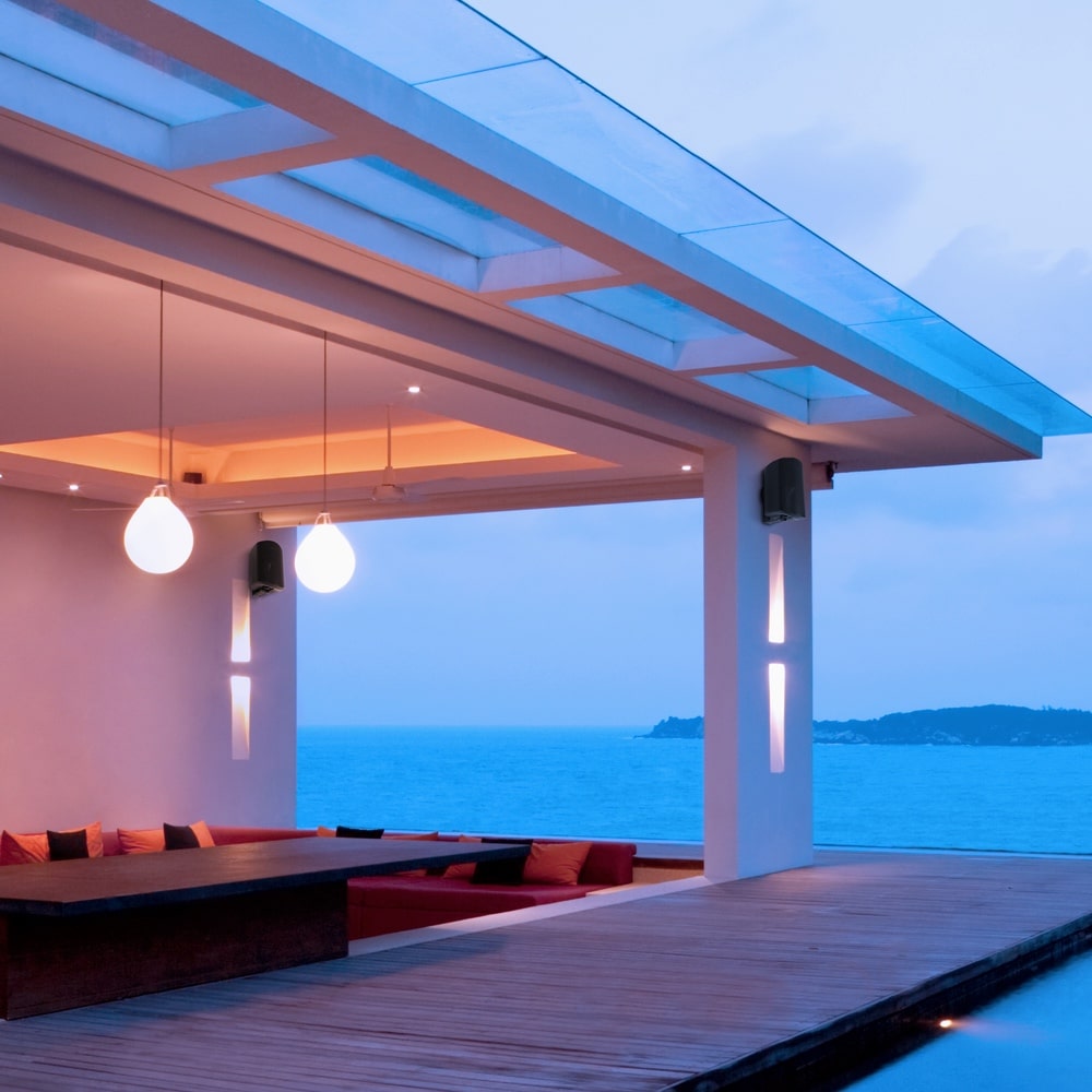 WiiM AMP Wi-Fi & Bluetooth Amplifier + Elipson RAIN 6.5" Outdoor Speakers (Pair) - K&B Audio