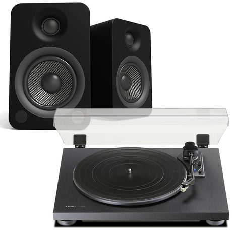 Teac TN-180BT Bluetooth Turntable + Kanto YU6 Active Bluetooth Speakers - K&B Audio