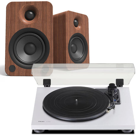 Teac TN-180BT Bluetooth Turntable + Kanto YU6 Active Bluetooth Speakers - K&B Audio