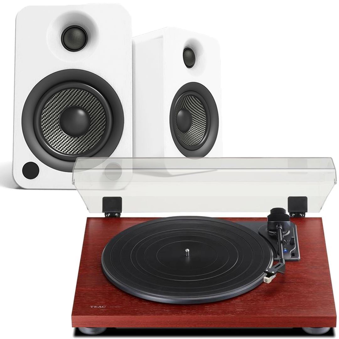 Teac TN-180BT Bluetooth Turntable + Kanto YU6 Active Bluetooth Speakers - K&B Audio
