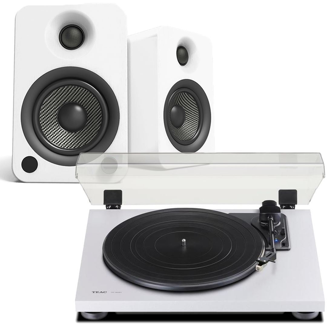 Teac TN-180BT Bluetooth Turntable + Kanto YU6 Active Bluetooth Speakers - K&B Audio