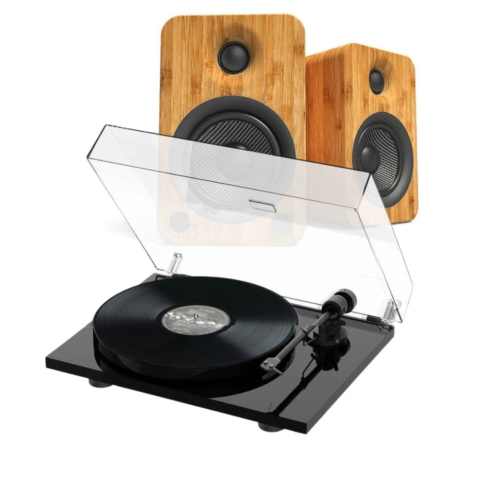 Pro-Ject E1 Turntable + Kanto YU6 Active Bluetooth Speakers - K&B Audio