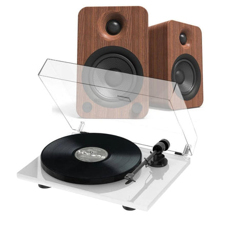 Pro-Ject E1 Turntable + Kanto YU6 Active Bluetooth Speakers - K&B Audio