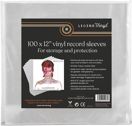 Legend Vinyl Pack of LP Record Vinyl Sleeves - K&B Audio