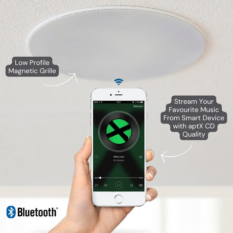 Lithe Audio 6.5" Bluetooth Ceiling Speakers with aptX Bluetooth 5.0 - K&B Audio