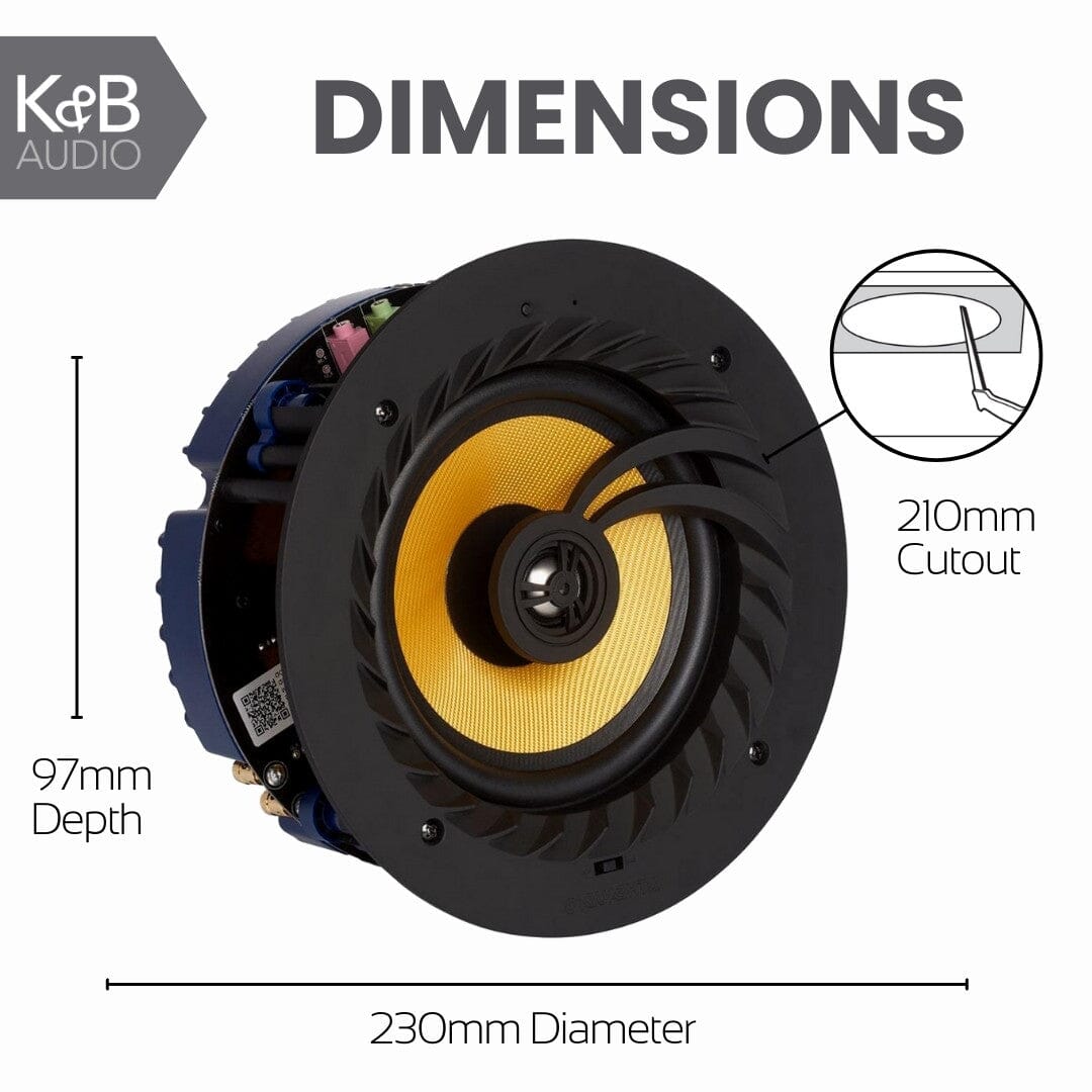 Lithe Audio 6.5" Bluetooth Ceiling Speakers - K&B Audio