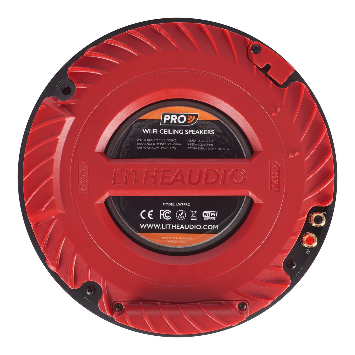 Lithe Audio Pro Series Wi-Fi Ceiling Speaker with Airplay 2 & Bluetooth - K&B Audio