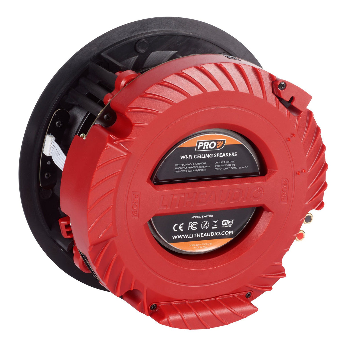 Lithe Audio Pro Series IP44 Wi-Fi Ceiling Speaker with Airplay 2 & Bluetooth - K&B Audio