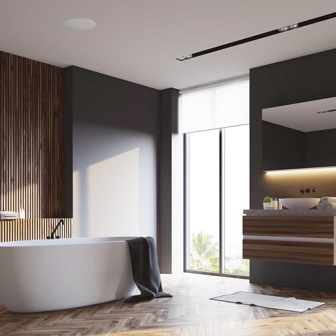 Lithe Audio 6.5" IP44 Bathroom Wi-Fi & Ceiling Speaker with Airplay 2 & Bluetooth - K&B Audio