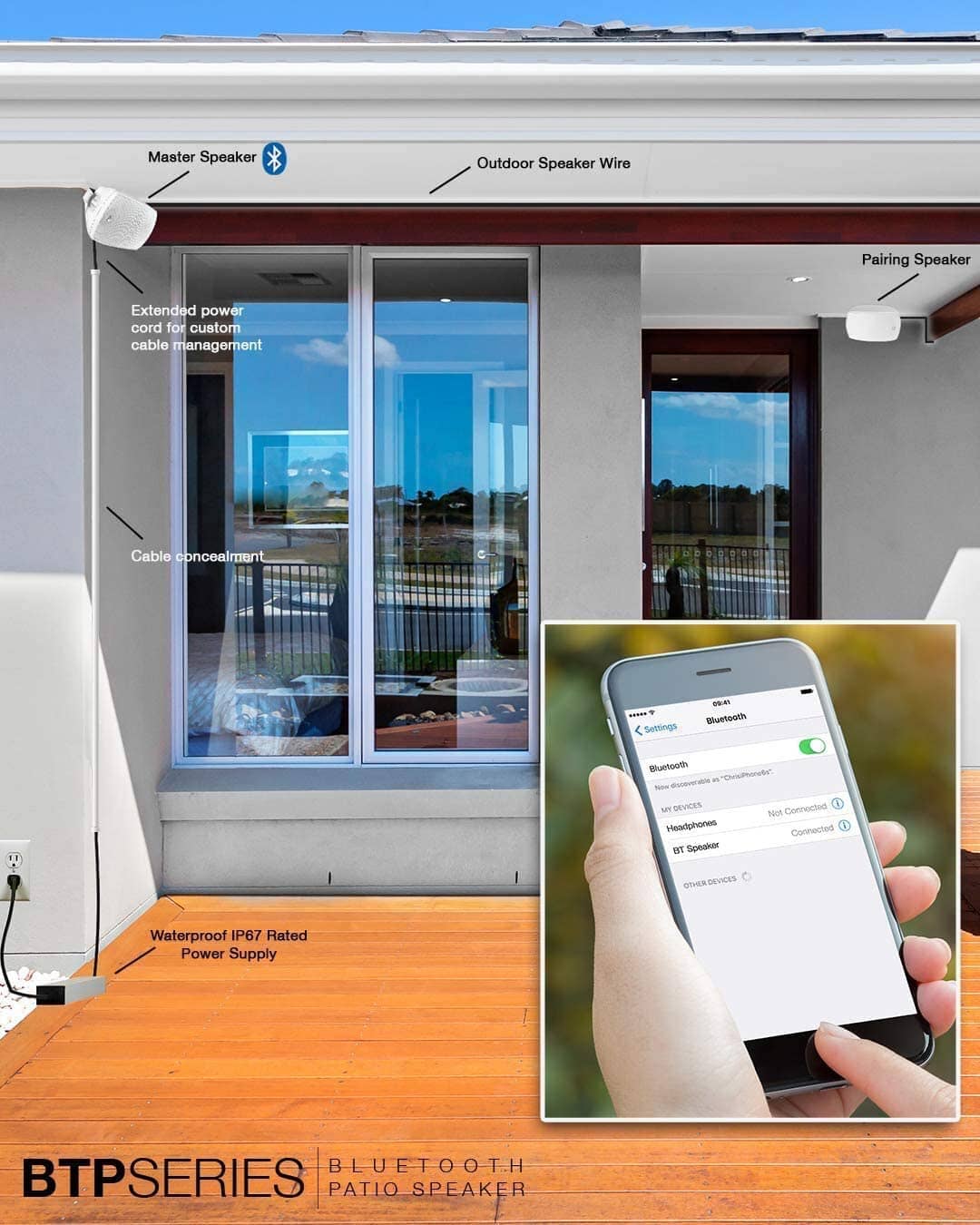 OSD Audio 6.5" Active Bluetooth Outdoor Speakers (Pair) - K&B Audio