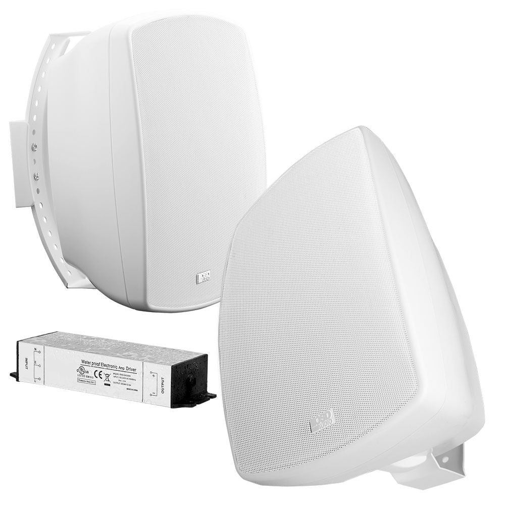 OSD Audio 6.5" Plug & Play Active Bluetooth Outdoor Speakers (Pair) - K&B Audio