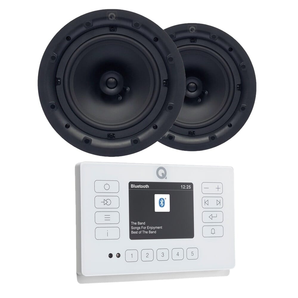Q Acoustics E120 6.5" In Wall Speaker Hi-Fi System with Bluetooth/DAB+/FM - K&B Audio