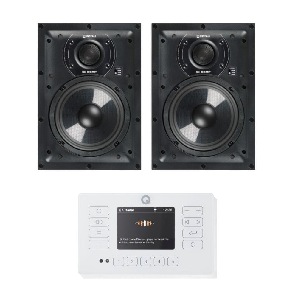 Q Acoustics E120 6.5" In Wall Speaker Hi-Fi System with Bluetooth/DAB+/FM - K&B Audio