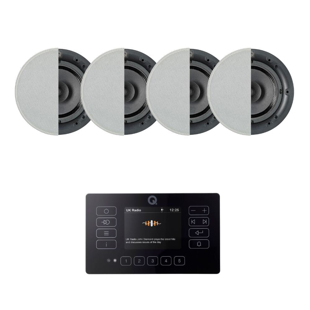 Q Acoustics E120 4 x 6.5" Bluetooth Ceiling Speaker System with DAB Radio - K&B Audio