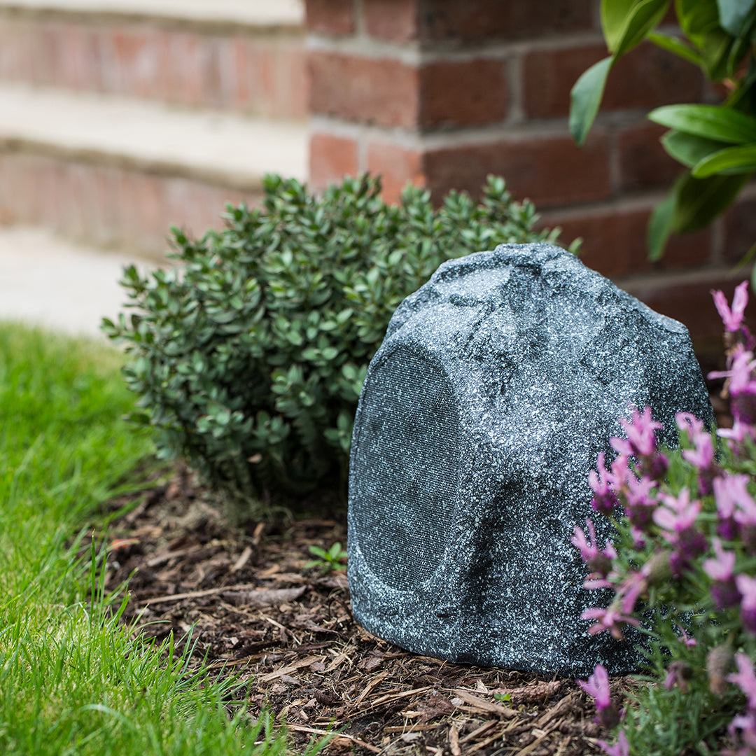 WiiM AMP Wi-Fi & Bluetooth Amplifier + Q Acoustics QI65LW Outdoor Rock Speakers - K&B Audio