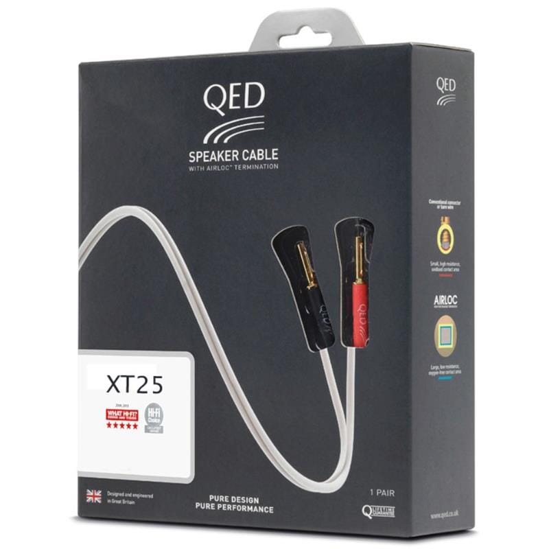 QED XT25 Pre-Terminated Speaker Cables (Pair) - K&B Audio