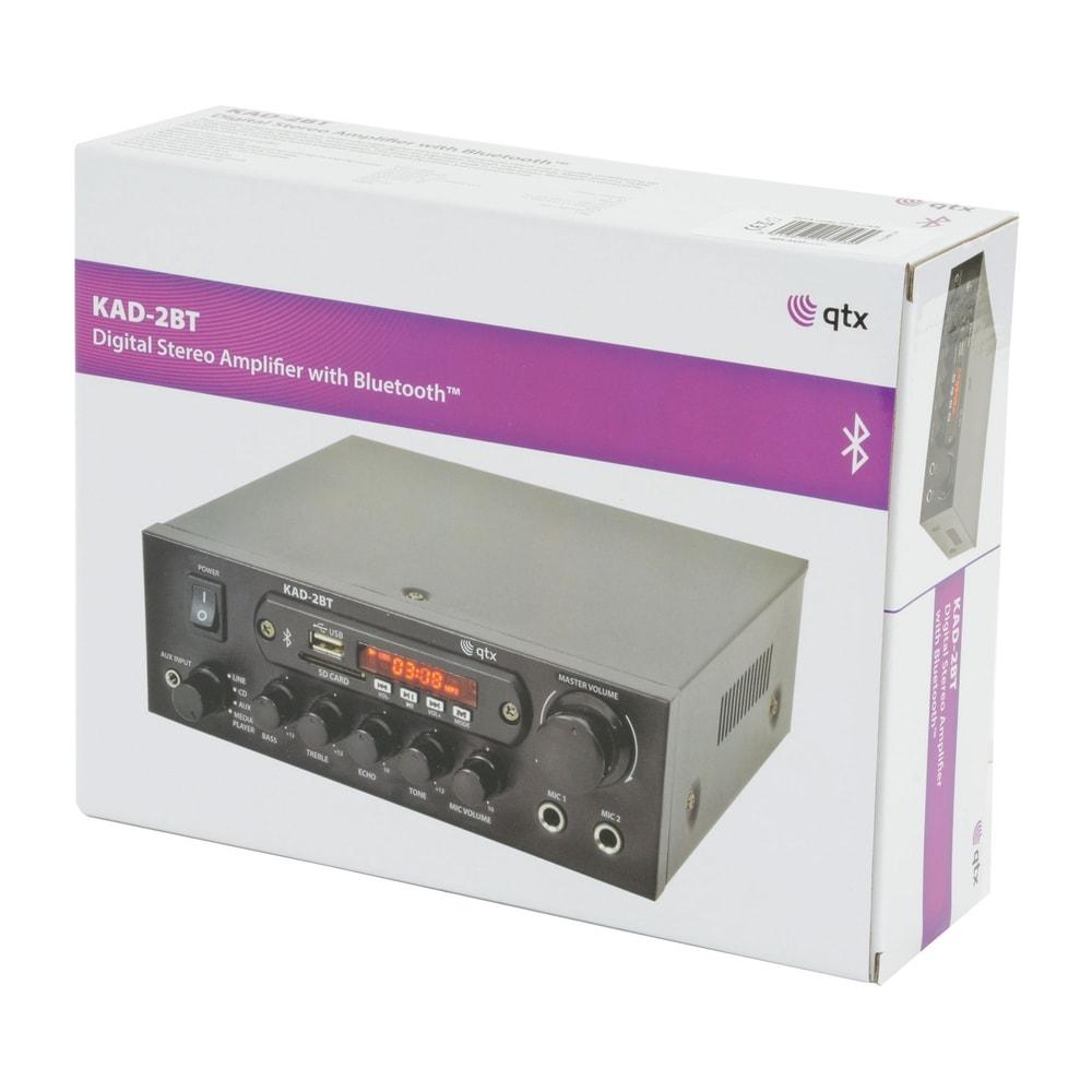 QTX KAD-2BT Stereo Amplifier with Bluetooth & FM Radio - K&B Audio