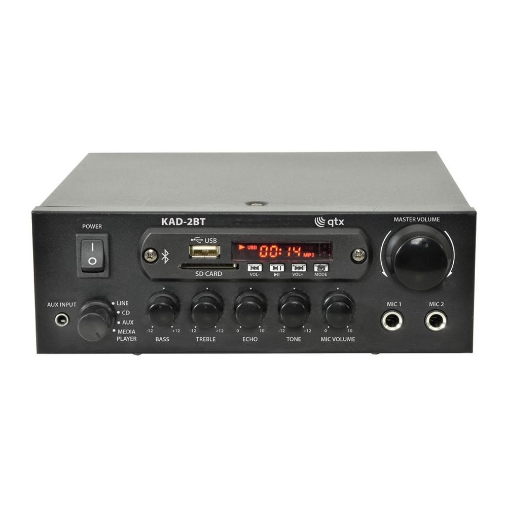 QTX KAD-2BT Stereo Amplifier with Bluetooth & FM Radio - K&B Audio