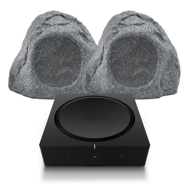 Sonos AMP with Q Acoustics 6.5" Outdoor Rock Speakers (QI65LW) - K&B Audio