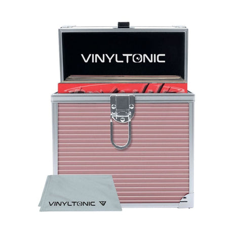 Vinyl Tonic 7" Vinyl Record Storage Case + FREE Cleaning Cloth - K&B Audio