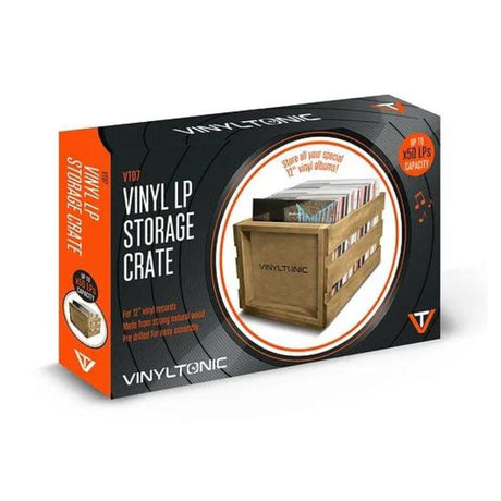 Vinyl Tonic VT07 Vinyl LP Record Storage Crate - Holds 50 LP's - K&B Audio