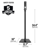 Universal Speaker Stands for Speakers up to 10 lbs, Pair in black