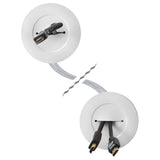 Sanus 5-Piece 3-3/4-in x 3.75-in PVC White Flat Screen TV In wall Grommet Kit