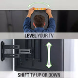 SANUS Advanced Full-Motion 4D® + Shift™ TV Wall Mount for TVs 32"-65"