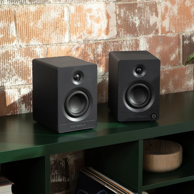 Victrola Tempo Active Bookshelf Speakers with Bluetooth