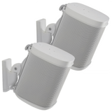 Wireless Speaker Swivel and Tilt Wall Mount, designed for Sonos One SL, Play:1, Play:3, pair in white