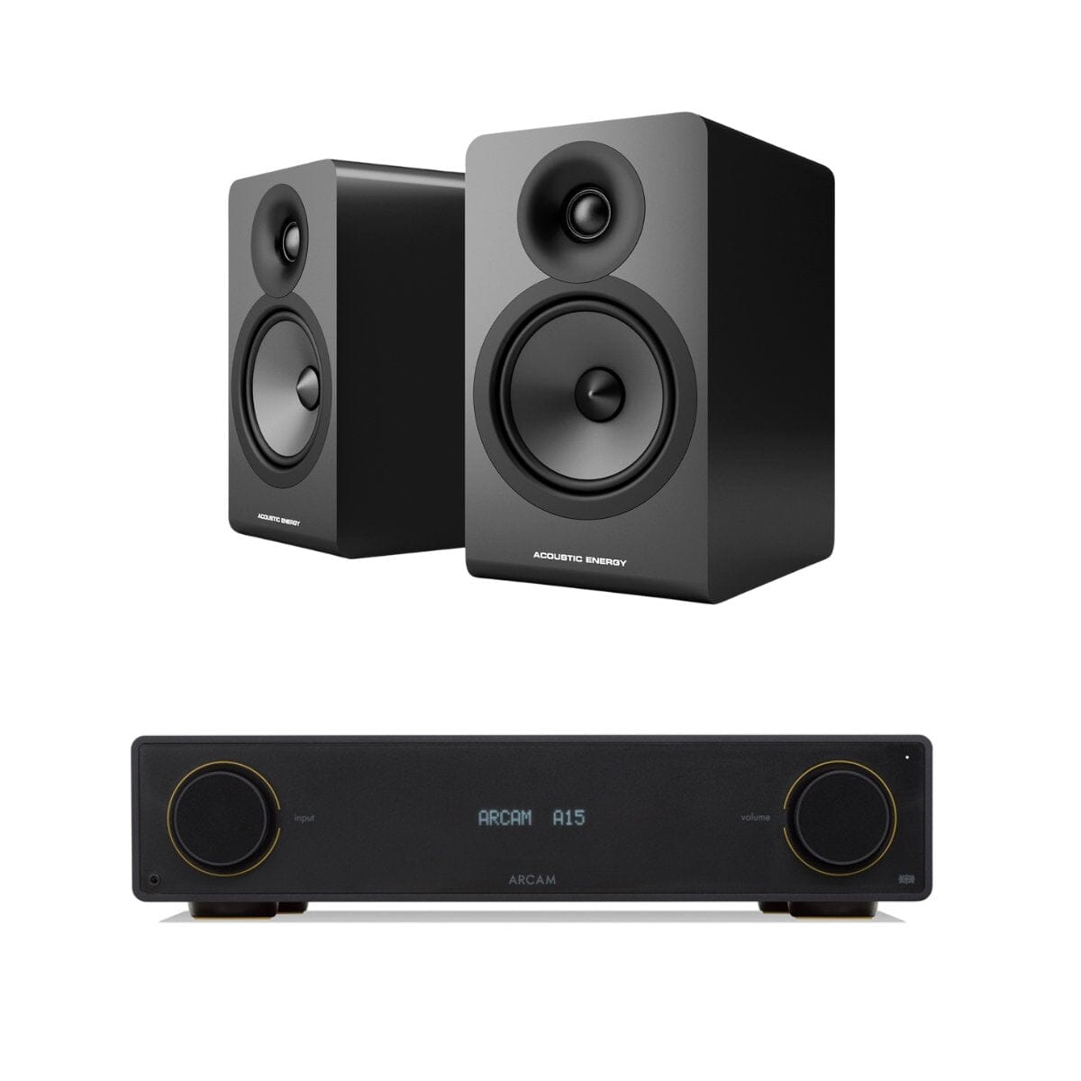Arcam Radia Amplifier + Acoustic Energy AE100² Bookshelf Speakers - K&B Audio
