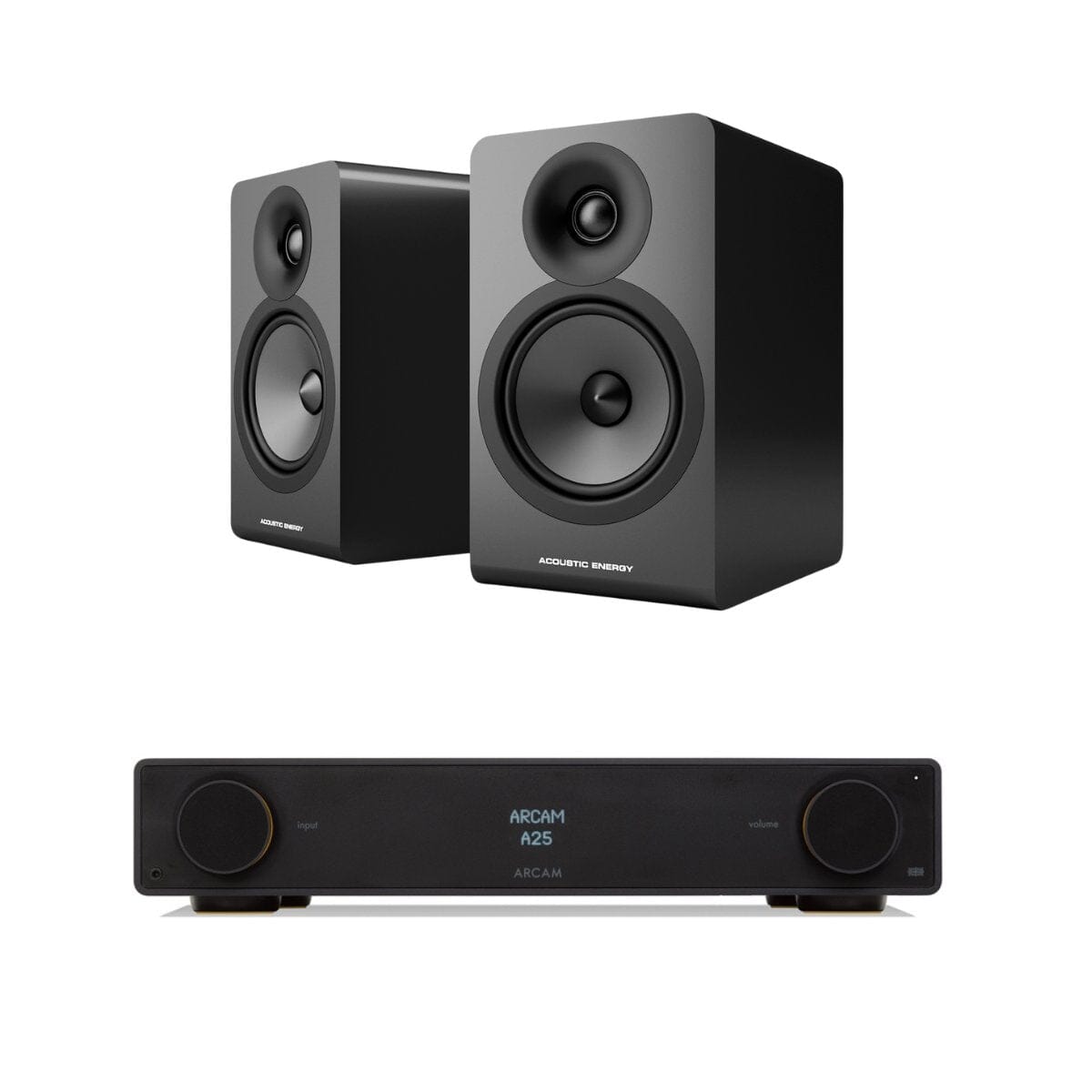 Arcam Radia Amplifier + Acoustic Energy AE100² Bookshelf Speakers - K&B Audio