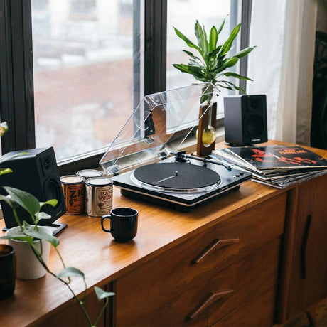 Audio-Technica LP70XBT Bluetooth Turntable + Edifier R1700BT Active Bookshelf Speakers - K&B Audio