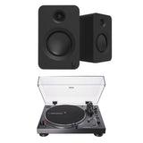 Audio-Technica LP120XBT-USB Turntable + Kanto REN 200W Active Bookshelf Speakers Turntable Bundles Kanto / Audio-Technica Black 