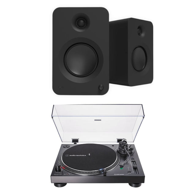 Audio-Technica LP120XBT-USB Turntable + Kanto REN 200W Active Bookshelf Speakers Turntable Bundles Kanto / Audio-Technica Black 